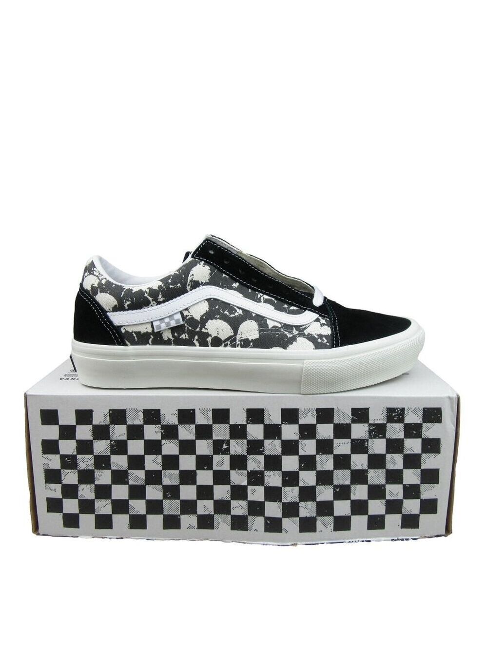 Vans Skate Old Skool Skull Pile Black Shoes Mens Size 10.5 NEW